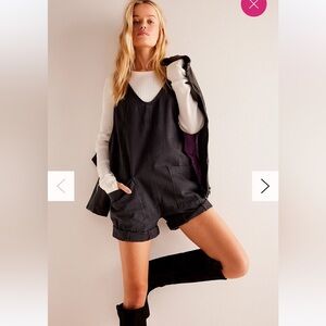 NWT Free People High Roller Shortall (Size Small, Black)